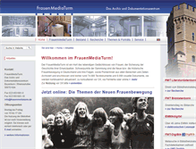 Tablet Screenshot of frauenmediaturm.de